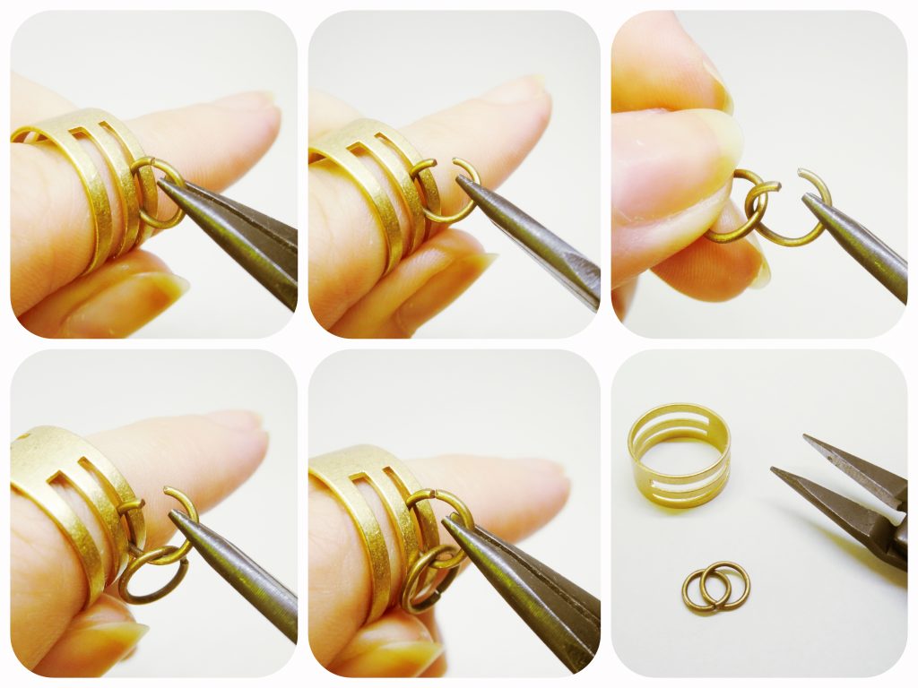 Szerelőkarika nyitó gyűrű használata szimpla szerelőkarika nyitásakor.